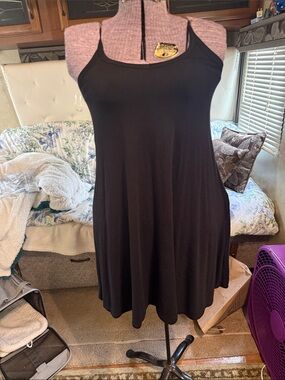 SO Black Cami Top with Thin Straps